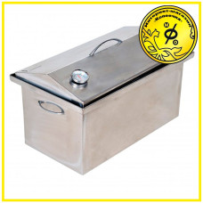 Коптильня для гарячого копчення 520х300х310мм з термометром товщина металу 2мм (харчова нержавіюча сталь)